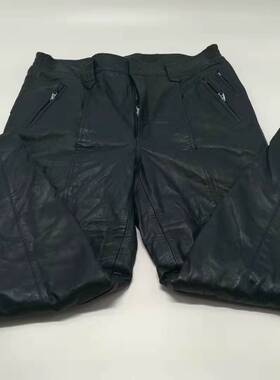 二手交旧02冬飞行皮裤 飞行员皮裤 摩托车皮裤 真皮保暖 皮棉裤