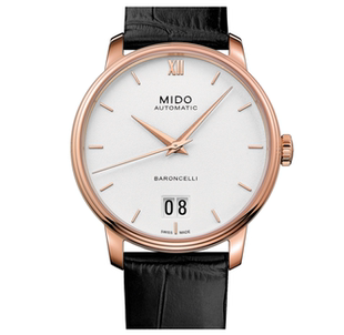 Mido美度简约皮带机械表 贝伦赛丽纪念日男表 M027.426.36.018.00