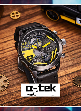 A-TEK欧美a-tek运动男表石英款 turbo系列A1403L
