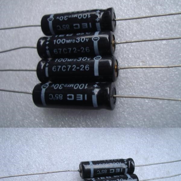 原装IEC100UF30V古董轴向胆