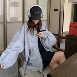 新款！现货！设计款明线冲锋衣BF连帽外套9056-P135-控188，女装风衣，浙宝125