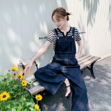 新款！现货减龄背带裤两件套2D003-2608-P165控268，女装套装/套裙，浙宝125