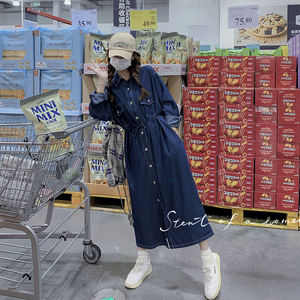 上了就卖 3天出货！新增长袖不挑人牛仔连衣裙9055-P125-控178,女装连衣裙,浙宝125