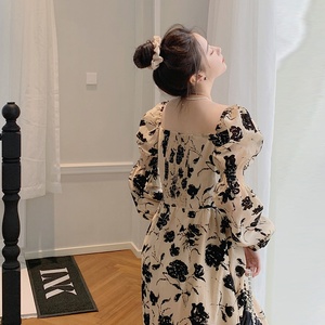 数据 新款现货！植绒泡泡袖赫本风法式连衣裙9009-P115-控168图片