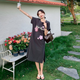 挂脖式简约圆领夏季荡领连衣裙显瘦裙子休闲时尚韩版，女装连衣裙，浙宝125