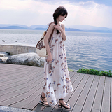 松弛感穿搭新中式连衣裙2025夏季国风文艺小众不撞款独特印花长裙，女装连衣裙，浙宝125