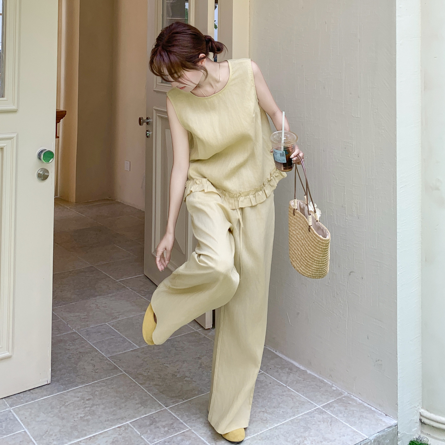 【新款】现货！轻薄休闲时尚两件套A60-P165-控238,女装套装/套裙,浙宝125