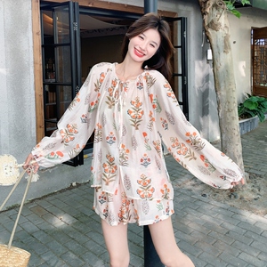 【新款】现货！复古印花防晒套装2D003-A71-P155控228图片