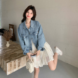 新款 率性挺括牛仔短外套 2D003-2607- P135控218,女装短外套,浙宝125,浙宝-网红风 新款 率性挺括牛仔短外套 2D003-2607- P135控218,女装短外套,浙宝125,浙宝-网红风