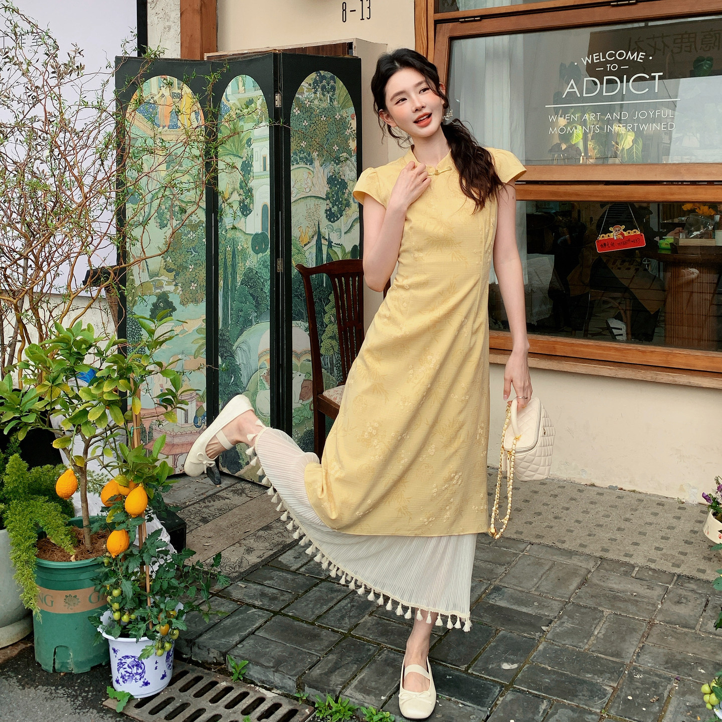 【新款】现货！新中式风拼接连衣裙2D003-2613-P145控238，女装连衣裙，浙宝125