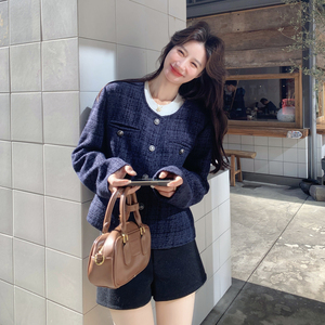 【新款】现货！2602藏青色短款小香风外套P135控218
