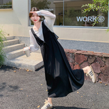 【新款】现货！法式拼接假两件连衣裙2D003-9876-P125-控188，女装连衣裙，浙宝125