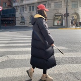 现货！新增长款！中戏艺考同款拼色连帽服外套9100-P185-控268，女装棉衣/棉服，浙宝125