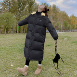 现货！新增长款！韩系简约拼色连帽长款服外套9095-P185-控268，女装棉衣/棉服，浙宝125