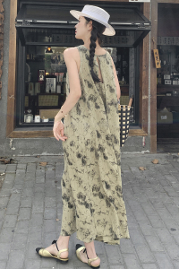 新款现货！数据好！复古夏季水墨画连衣裙 9811-P115-控168图片