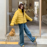 【新款】现货125-A91黄色防风保暖羽绒服外套P325控488，女装羽绒服，浙宝125