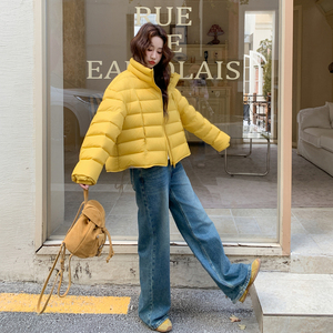 【新款】现货 125-A91 黄色 防风保暖羽绒服外套 P325控488图片