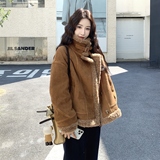 【新款】现货! 125-A81西装领皮毛一体羊羔毛外套 P225控328,女装短外套,浙宝125, 【新款】现货! 125-A81西装领皮毛一体羊羔毛外套 P225控328,女装短外套,浙宝125,