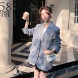 【新款】现货！设计感气质碎花西装外套2D003-9883-P145控238，女装西装，浙宝125