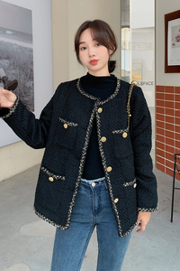 气质小香风外套女2025秋季新款韩系小个子设计感时尚百搭休闲上衣图片