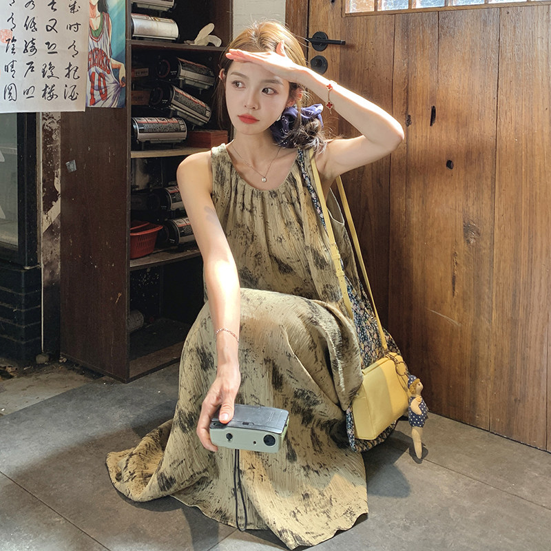 新款现货！数据好！复古夏季水墨画连衣裙9811-P115-控168，女装连衣裙，浙宝125
