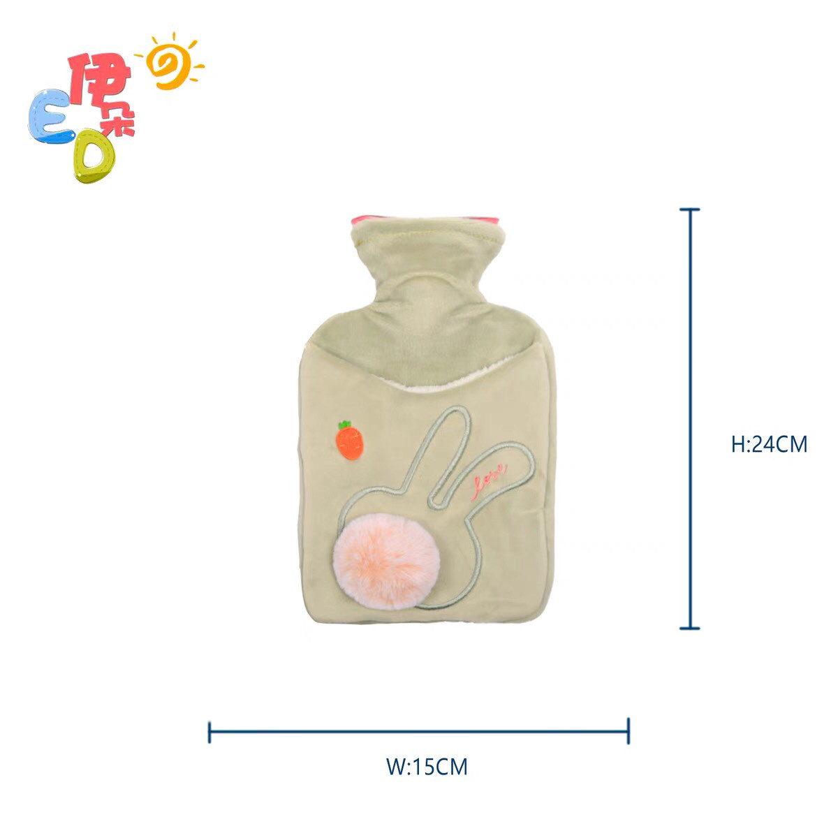 小号热水袋透明防爆加厚PVC冲水暖手宝暖手袋注水充水