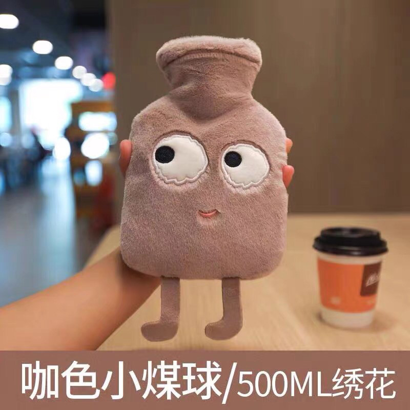透明PVC注水小号迷你热水袋冲水灌水暖手宝暖水袋送布套