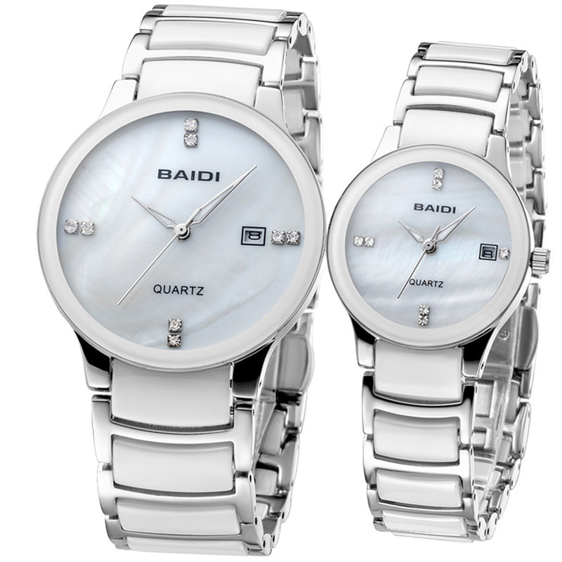 陶瓷女表时尚大气潮流防水腕简约气质男士学生石英表韩版情侣手表