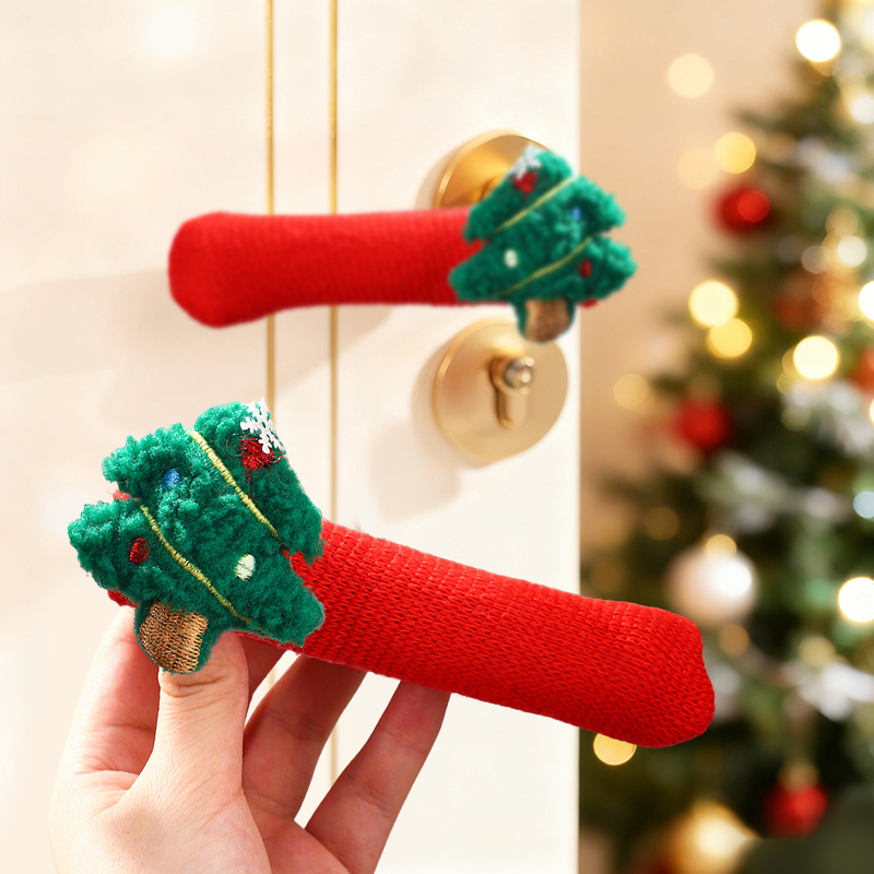 2025新款圣诞节装饰品门把手套