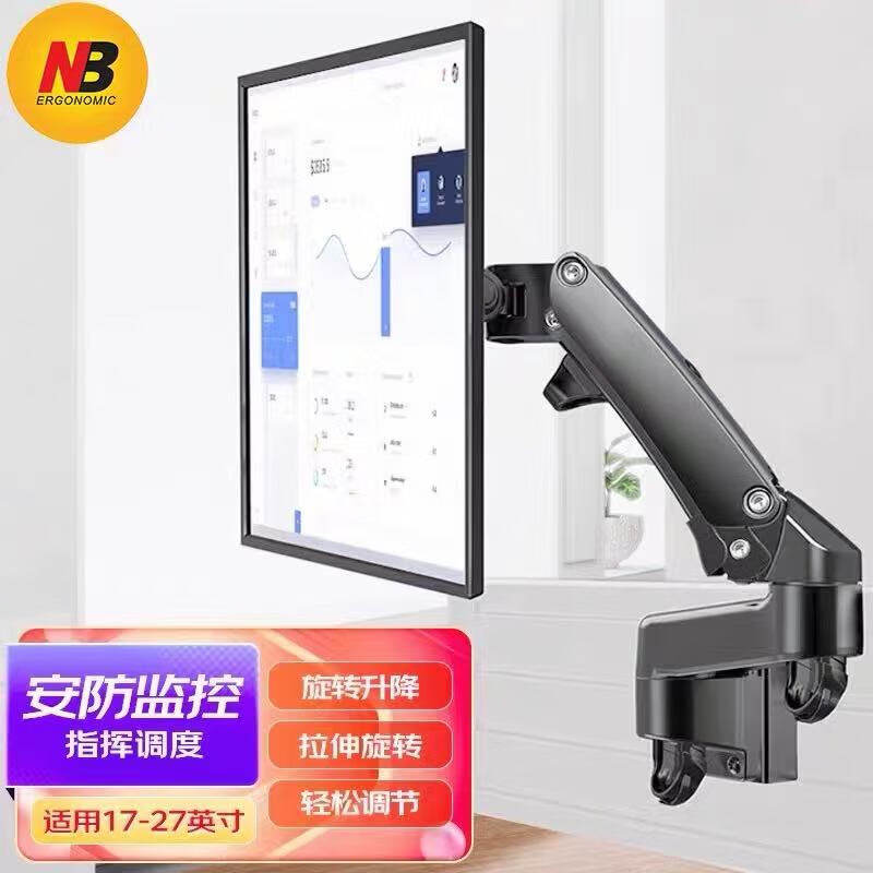 NB电脑显示器支架金属屏风卡槽型材支架监控台操作台挂架D20\M150