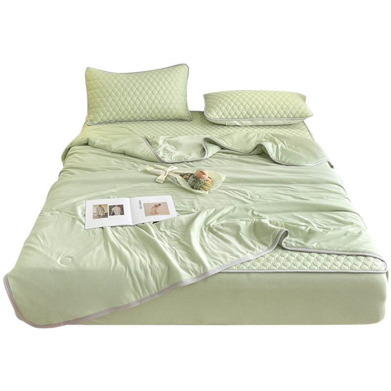 空调被夏凉被四件套夏季乳胶凉席床笠款三件套夏天冰丝夏被薄被子