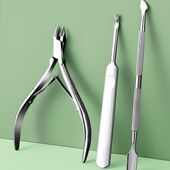 不锈钢死皮剪美甲店专用修脚指甲剪脚趾推刀毛刺钳子美甲剪刀工具