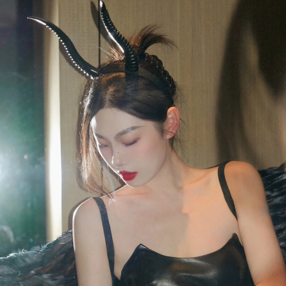 恶魔牛角发箍万圣节装扮道具
