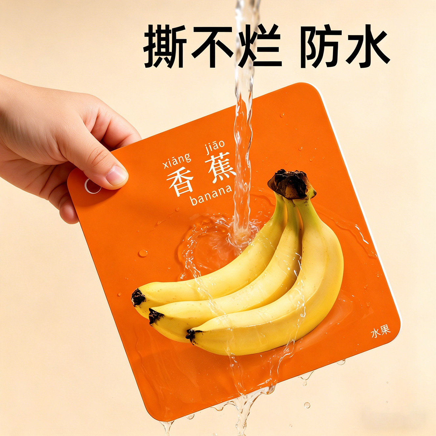 撕不烂认知卡片可啃咬早教启蒙幼儿识字宝宝婴儿看图识物水果儿童图片
