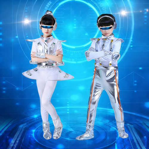 太空服未来科技服装宇航员六一儿童节演出服表演机器人衣服幼儿园
