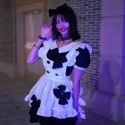 万圣节女仆服装cosplay成人二次元可爱女佣洛丽塔连衣裙装扮衣服