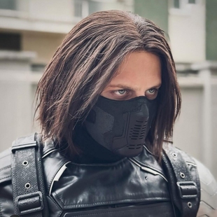 万圣节冬兵面罩下半脸面具覆面系冬日cos战士装扮道具成人科技感