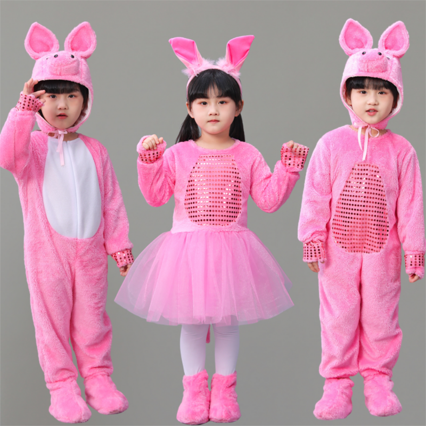 三只小猪演出服六一儿童节表演服幼儿园舞蹈服角色扮演动物cos服