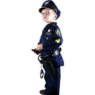 万圣节cosplay儿童服装警察男童装扮衣服男孩套装服饰职业扮演