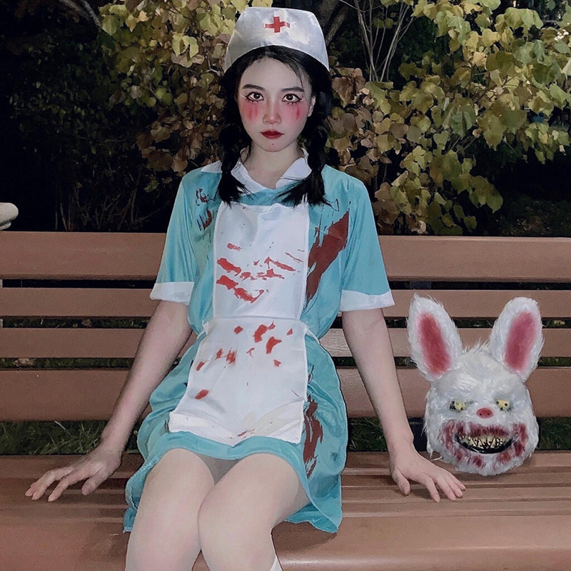 万圣节cosplay服女装成人服装服饰吓人衣服恐怖装扮护士道具穿搭