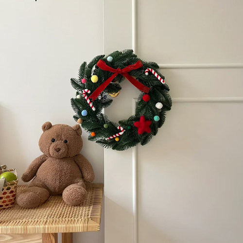圣诞节装饰品diy花环门挂氛围场景布置摆件挂件入户门墙面挂饰