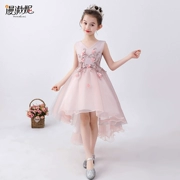 Trẻ em váy công chúa váy hồng hoa cô gái váy pettiskirt cô gái nhỏ chủ trang phục trang phục sinh nhật buổi tối - Váy trẻ em