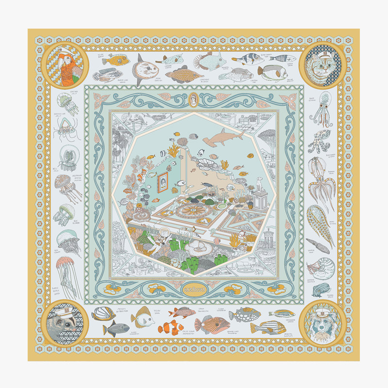 奢茉荔秋冬纯手工设计丝巾女披肩