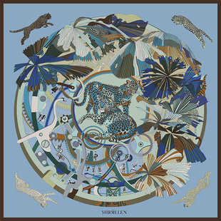 艺术高端品牌丝巾送老外送领导真丝桑蚕丝大方巾围巾披肩礼品定制