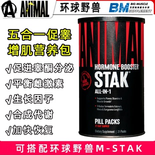 环球野兽ANIMAL STAK促睾增肌睾酮同化代谢生长因子五合一营养包