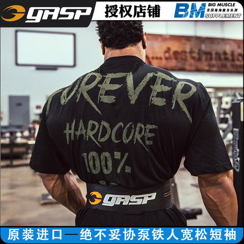 GASP泵铁人宽松落肩短袖T恤
