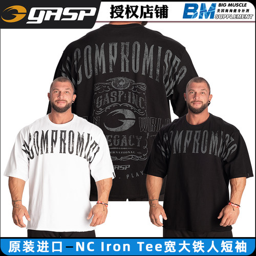 GASP盖世璞NC Iron Tee泵铁人宽松巨大印花运动短袖T健身训练