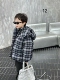 复古高级感立领连帽格子加绒加厚男童棉服冬季 加厚气质质外套 新款