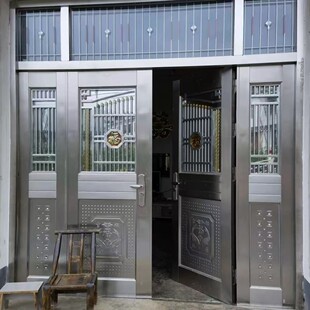 定制不锈钢大门农村自建房入户门进户门庭院门农村自建房门