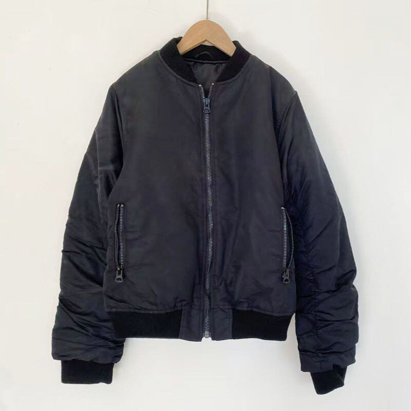 美式黑色女飞行员防风保暖夹克